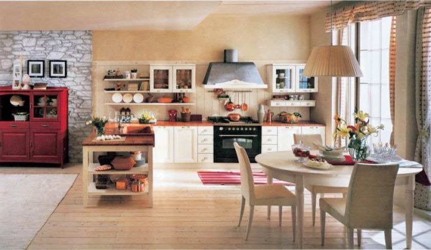 Kuchnia z litego drewna świerkowego. CALLESELLA