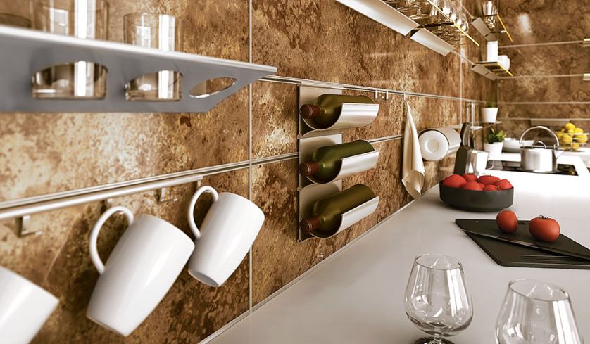 SYSTEM ŚCIENNY, który montujemy, wykorzystując płytki ceramiczne, do wyboru mnóstwo półeczek, ZOBAL, zobal.com.pl