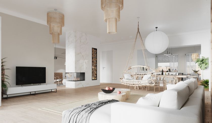 Klasyczne i naturalne wnętrza z nutką industrializmu w domu