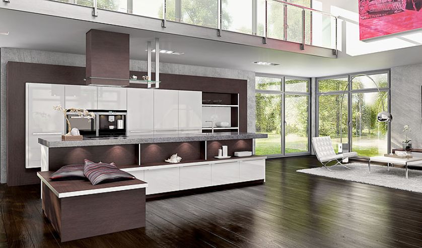 Kuchnia Jukon. MEBEL RUST. Aranżacje kuchni: urządzona jak salon