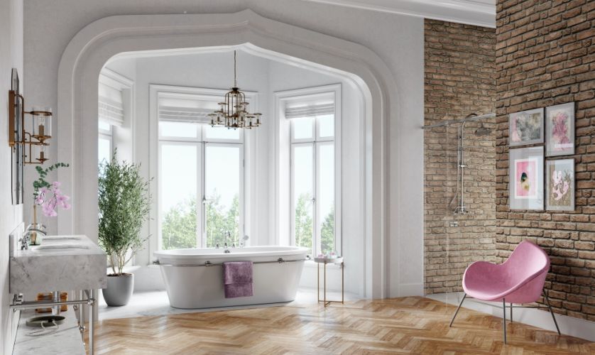 jak modnie urządzić dużą łazienkę 2022