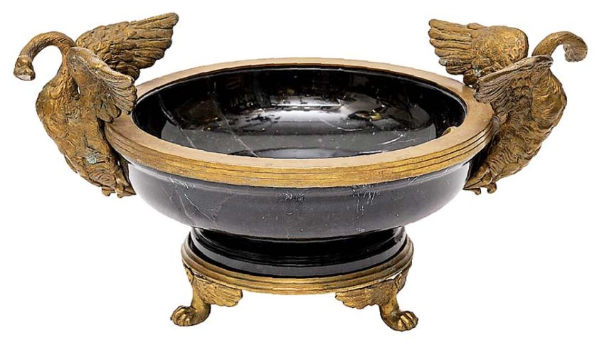 Marmur i brąz, ok. 1940 r., Francja. Patery na owoce