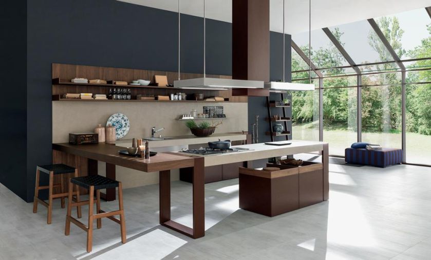 ARTS CRAFTS, kuchnia przypominająca stolarski warsztat, a jej części (skrzynie, szafy, półki) można dowolnie