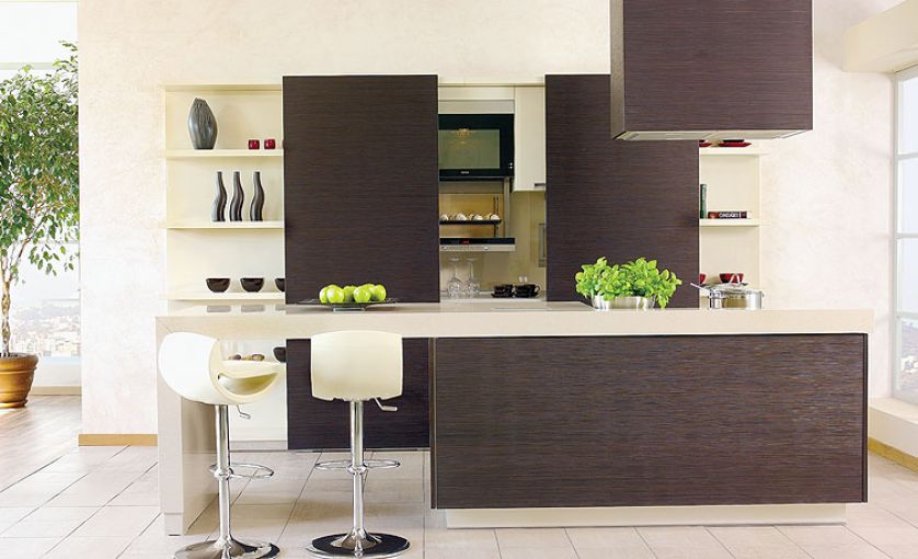 Brąz rozjaśniony beżem. Kuchnia Philadelphia xa 26 900 zł. MEBEL RUST