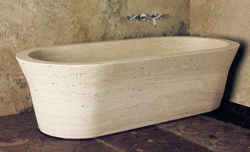 Wannę Virtu (85 x 180 cm) zrobiono z trawertynu. Kosztuje 17 350 euro. BOXART