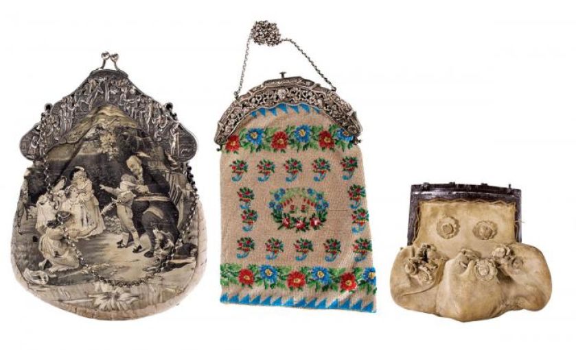 Jedwabna torba ze srebrną ramą, 1919 r., Niderlandy, Tassen Museum Hendrikje/Museum of Bags and Purses,