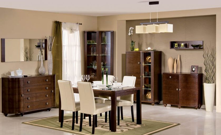 Jadalnia Fuks zrobiona z mdf-u w naturalnej okleinie. SALONY MOŚCICCY