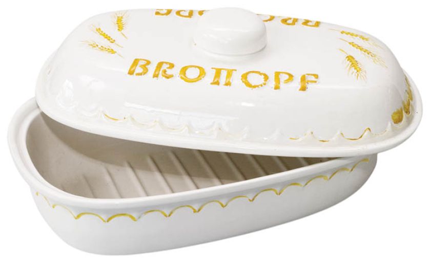 Porcelanowy międzywojenny pojemnik na chleb, MUZEUM CHLEBA W RADZIONKOWIE, fot. TIMEMACHINE