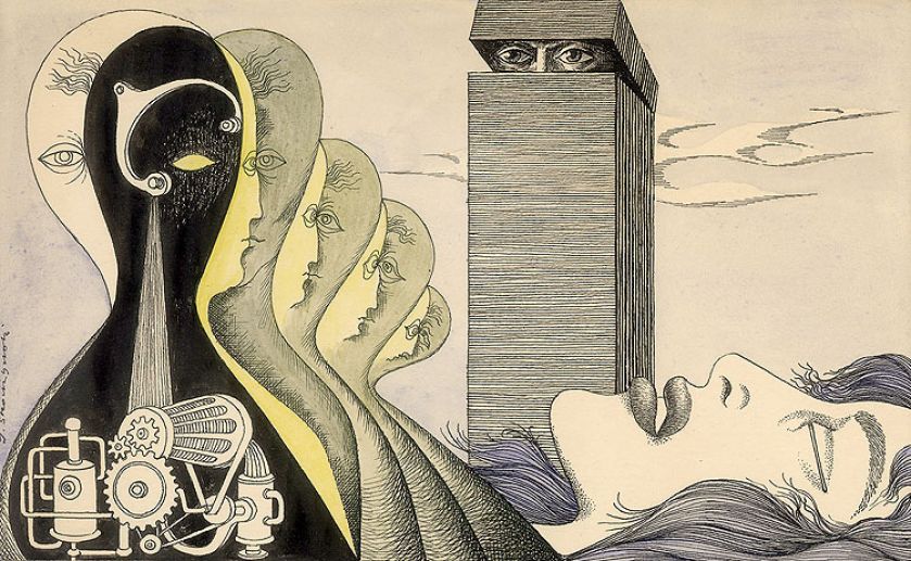 Kompozycja surrealistyczna, 1957 r. Salon Antykwaryczny Nautilus