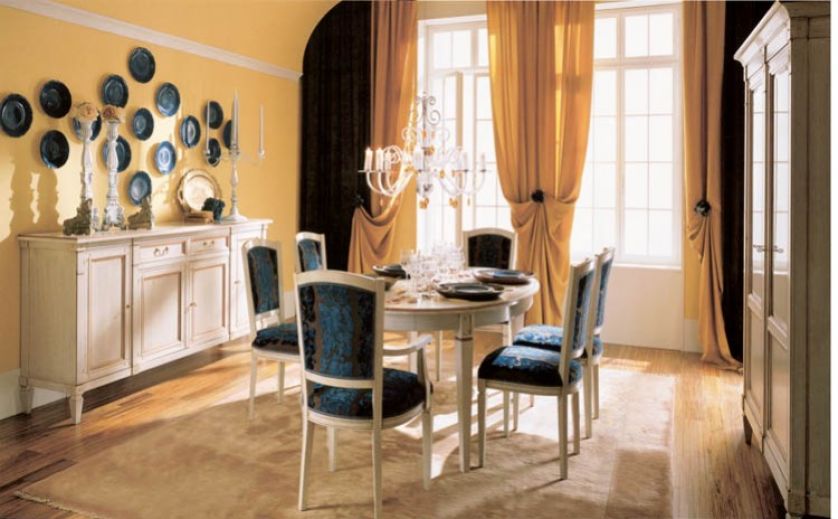 Bellagio - w stylu francuskiego dyrektoriatu, czyli powrót do prostych linii. Owalny stół kosztuje od 10 200 zł, krzesło