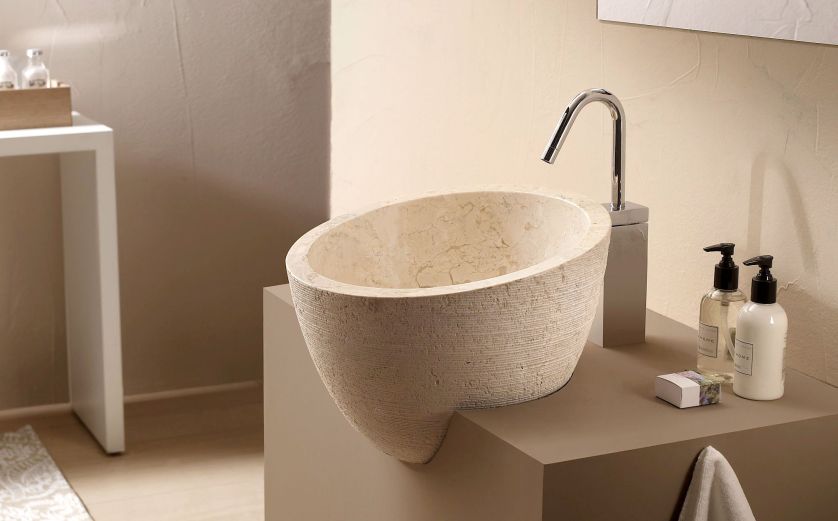 MIRAGE, nablatowa umywalka z kamienia, 3988 zł, BATH COLLECTION, millenium-lazienki.pl