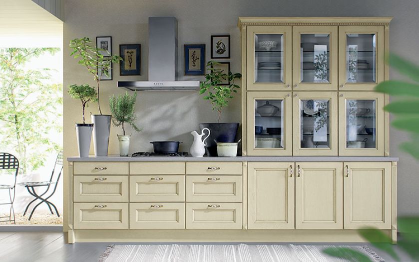 Marzena to genialne zestawienie dębowych frontów w kolorze waniliowym z szarym blatem. ATLAS KUCHNIE