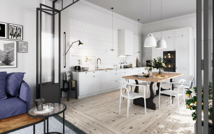 Kuchnia otwarta na salon