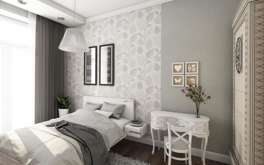 Fot. Shutterstock. Szara sypialnia - inspiracje, dodatki, aranżacje