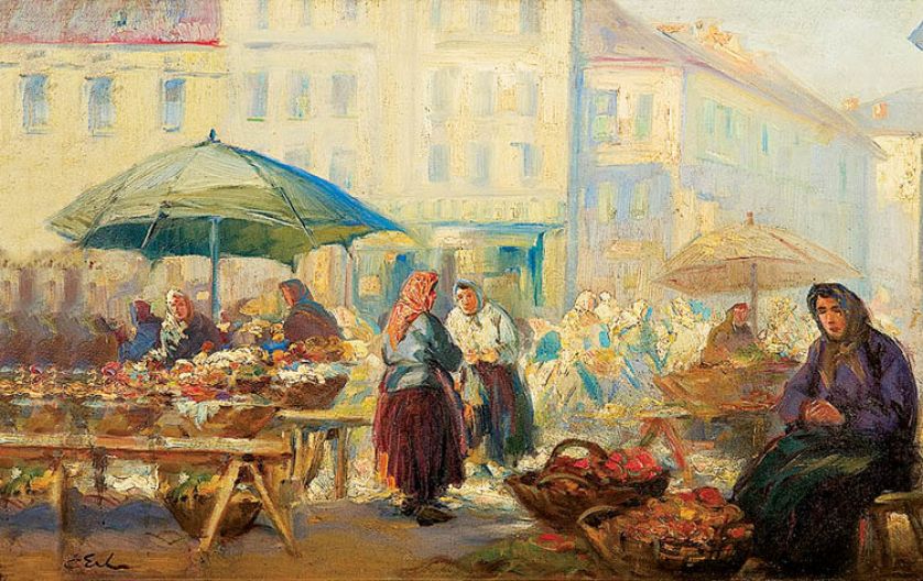 Na targu , Erno Erb, cs 13 000 zł, AGRA ART