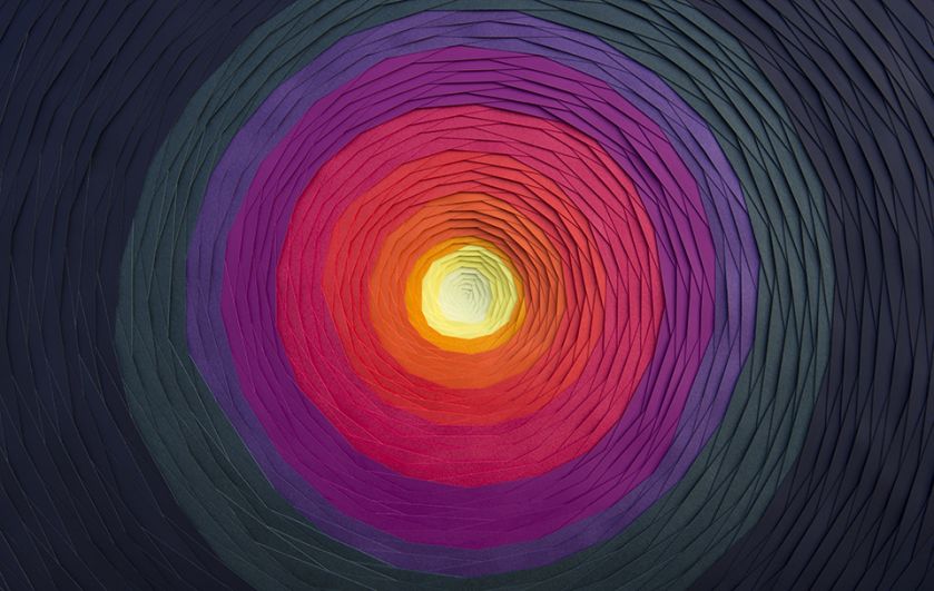 Trójwymiarowe kompozycje z papieru z serii 3D paper Spirales.