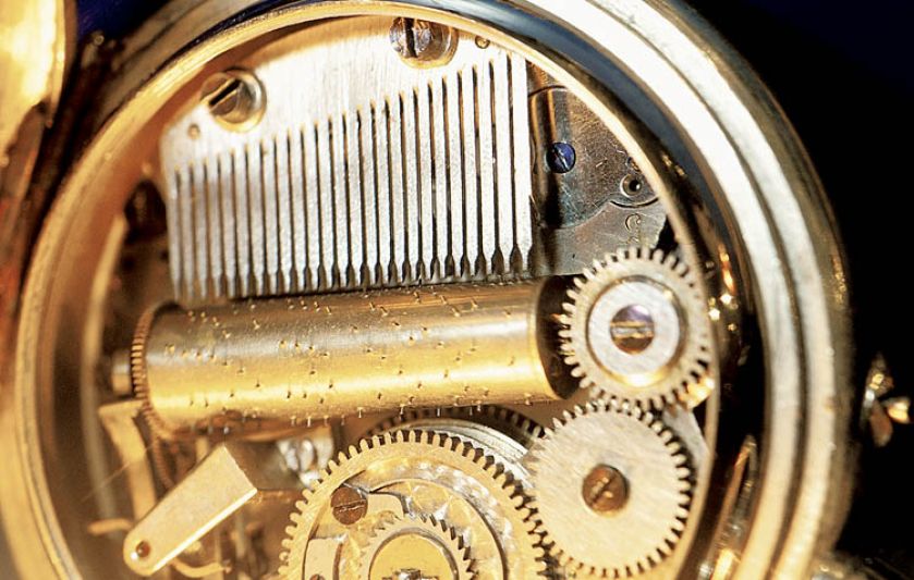 Mechanizm pozytywki, Muzeum Zegarów w Villers-le-Lac, Francja, BE W