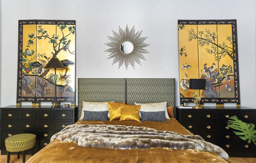 sypialnia w stylu art deco