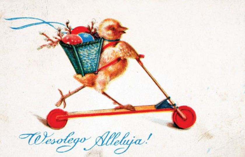 Przedwojenna polska pocztówka wielkanocna, zbiory prywatne, fot. Piotr Mecik/FORUM