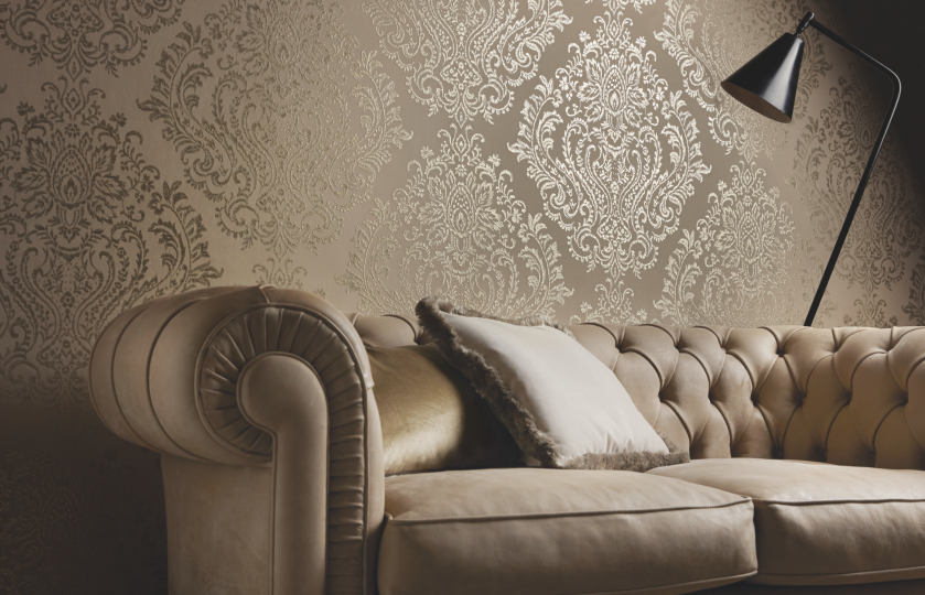 Tapety z jedwabiu, satyny i aksamitu