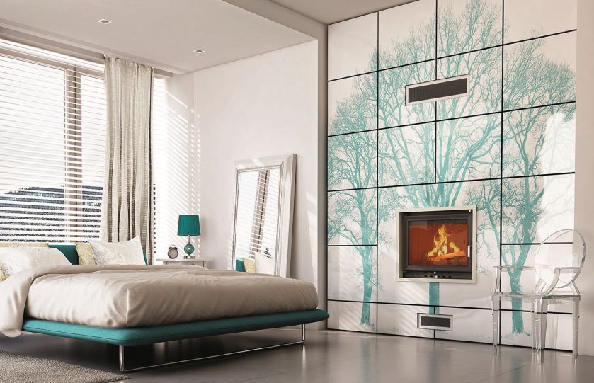 ZUZIA, nietypowy pomysł na aranżację ściany z kominkiem, KRATKI, kratki.pl