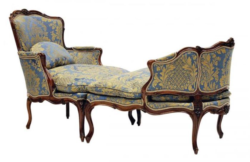 Duchesse brisée, w stylu Ludwika XV, poł. XVIII w.