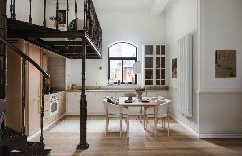 mieszkanie urządzone w dawnym browarze