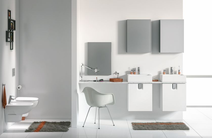 Kolekcja mebli łazienkowych KOŁO Twins, projekt: dr Michał Roszkowski, producent: KOŁO Grupa Geberit.