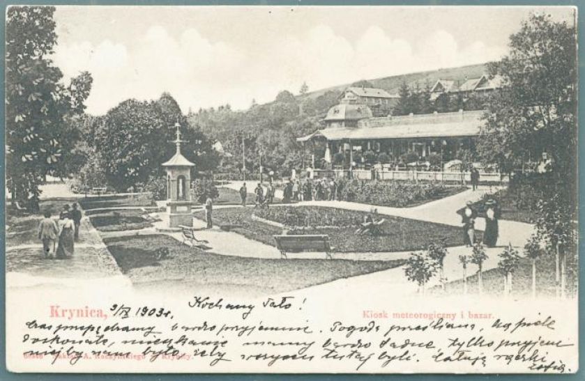 Pocztówka z Krynicy, 1903 r., KOLEKCJA RYSZARDA KRUKA
