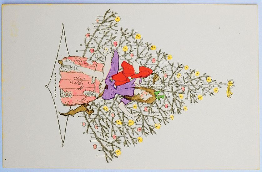 Pocztówka sygnowana, proj. Mela Koehler, Wiener Werkstatte, Wiedeń, 1908 r.