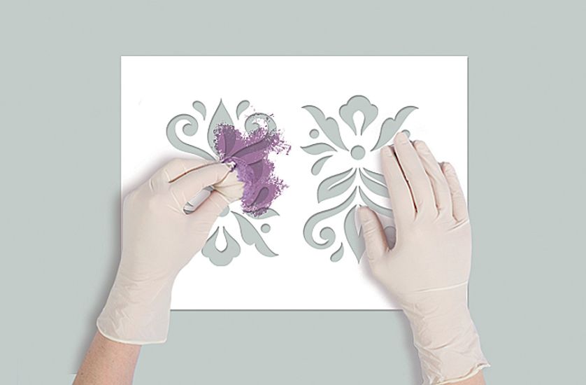 Sztuka malowania fresków w domu - prosty szablon.