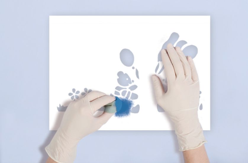 Malujemy szablon. Krok 1. Wzór do dziecięcego pokoju