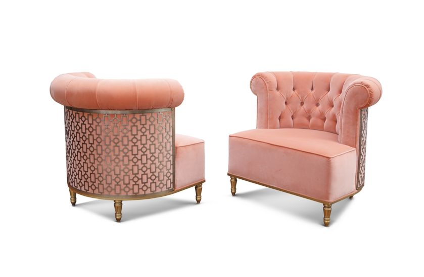 Fotel w kolorze koralowym, Angelo Cappellini