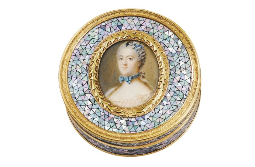 Bombonierka z wizerunkiem Zofii Filipy Burbon, ok. 1750 r.