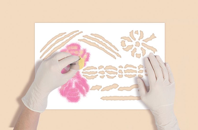 Romantyczny wzór - kokardki. Wzór na romantyczne wnętrze