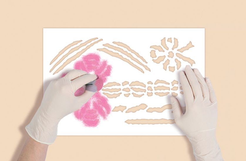 Romantyczny wzór - kokardki. Wzór na romantyczne wnętrze