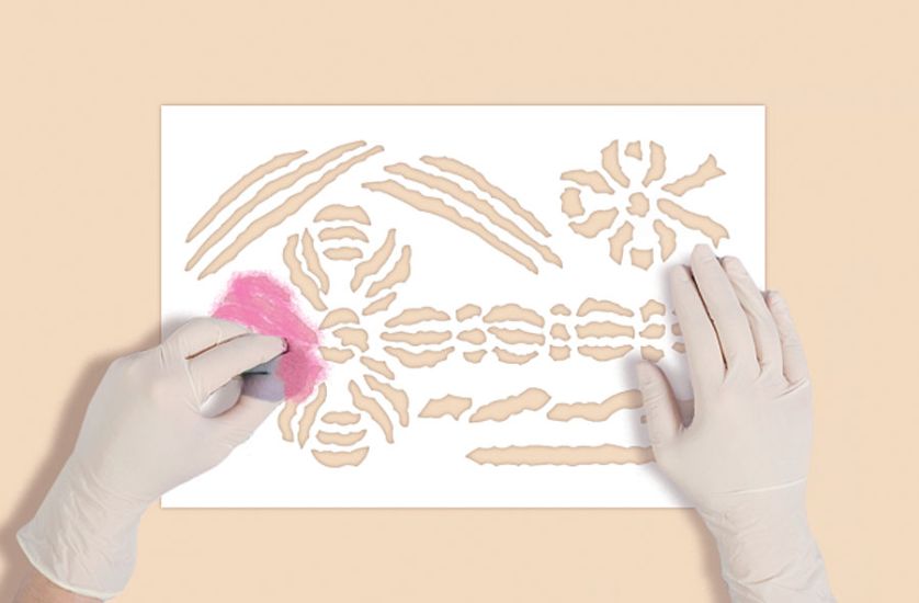 Romantyczny wzór - kokardki. Wzór na romantyczne wnętrze