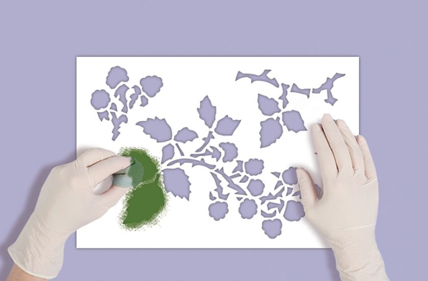 Maliny, jeżyny - szablon do malowania ścian