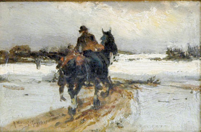 Alfred Wierusz-Kowalski, Spotkanie na drodze , cs 22 tys. zł, REMPEX