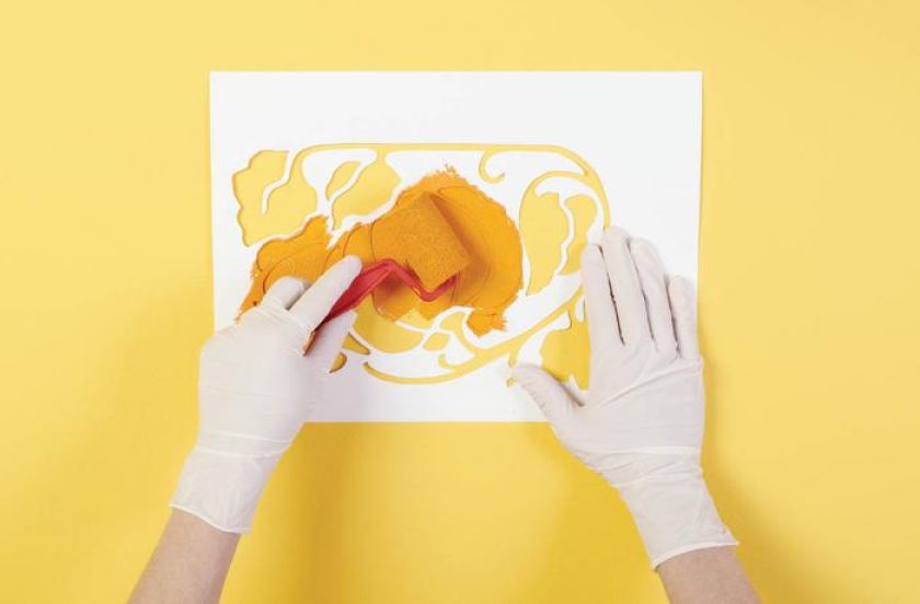 Malujemy kolejno elementy. Ozdobna dynia