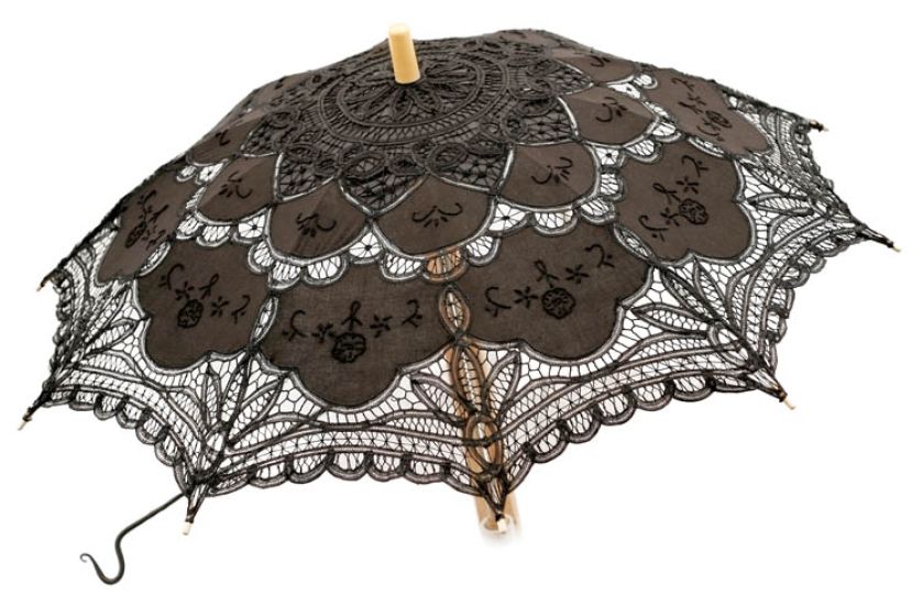 Parasol z czarnej koronki, używany podczas wojny secesyjnej w Ameryce, 2 poł. XIX w., fot. SHUTTERSTOCK.COM