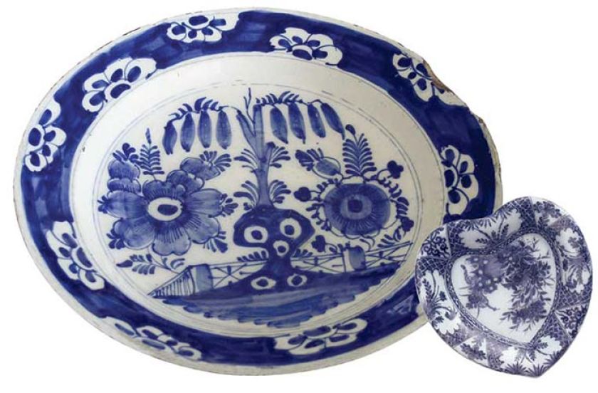 Talerz, Delft, Holandia, XVIII w., 1500 zł, Galeria Grodzka. Miseczka z dekoracją w typie