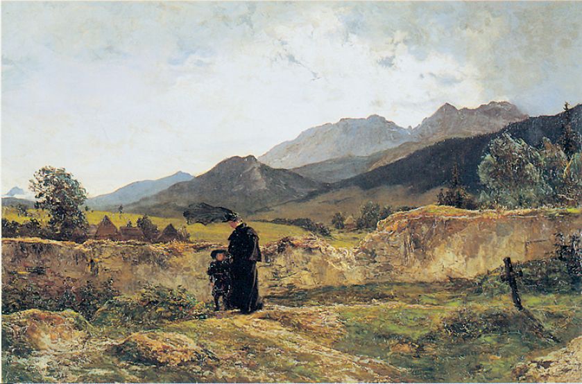 Cmentarz w górach , 1894 r., Warszawa, Muzeum Narodowe