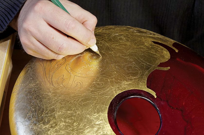 Projektant przy pracy, Manufaktura Salviati, Wenecja.