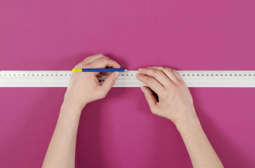 Zaczynamy od wyznaczenia linii wzoru.