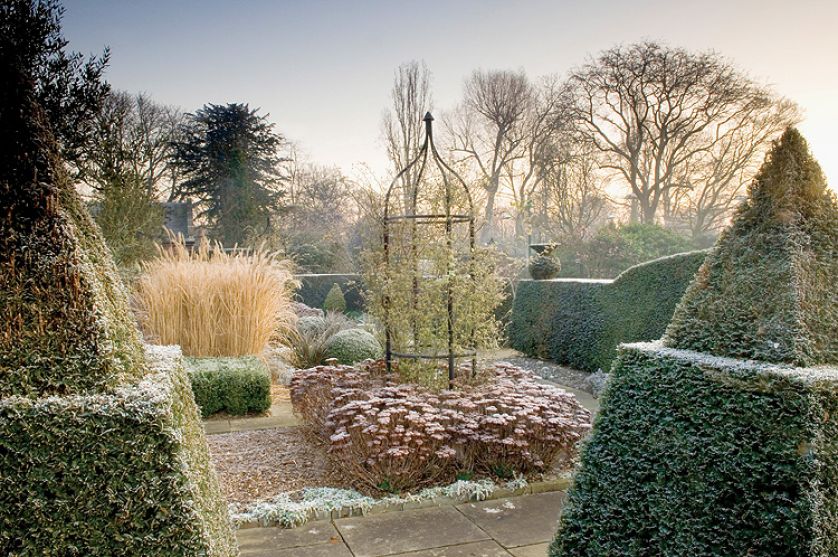 Jeżeli chwyci mróz i pojawi się szadź, ogród przeistacza się w prawdziwy cud natury.