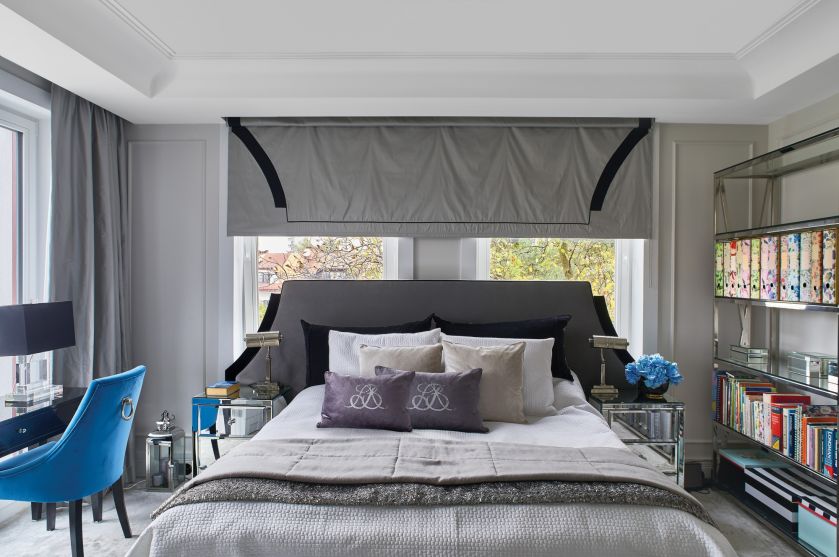 sypialnia w stylu art deco i nowojorskim