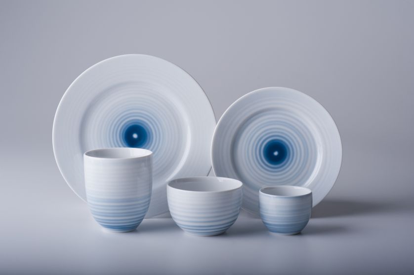 SPIRALA kolekcja porcelany stołowej, projekt: Edyta Cieloch Modus Design, producent: Ćmielów Design Studio Polskie Fabryki