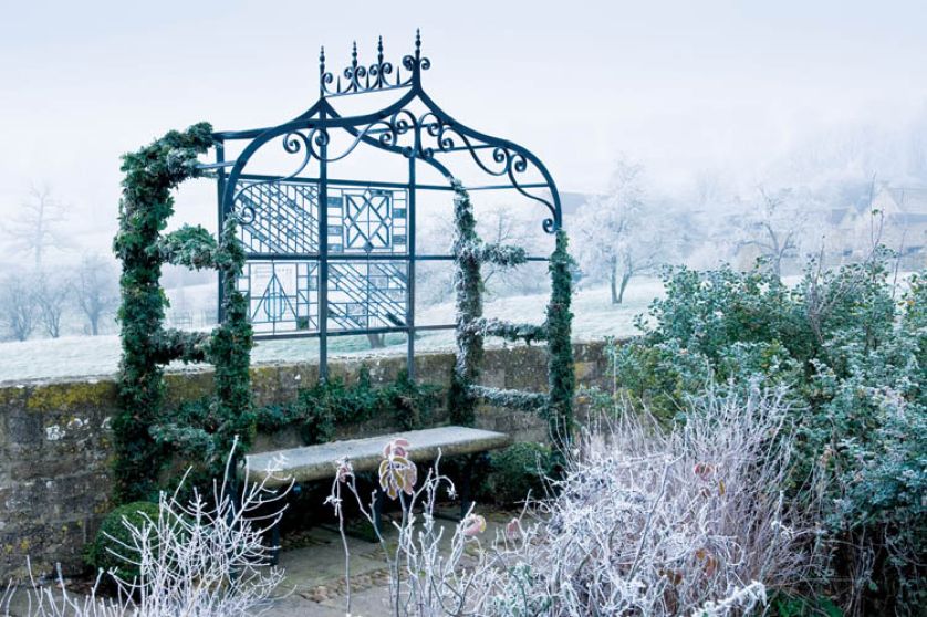 Kilometry zmrożonych żywopłotów poskręcanych jak włoskie lody, przyciętych w stożki i kule.