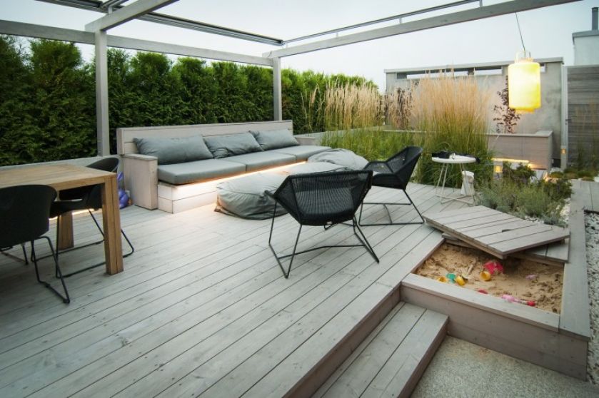 Ogród na dachu w Warszawie, Emside Architektura Krajobrazu